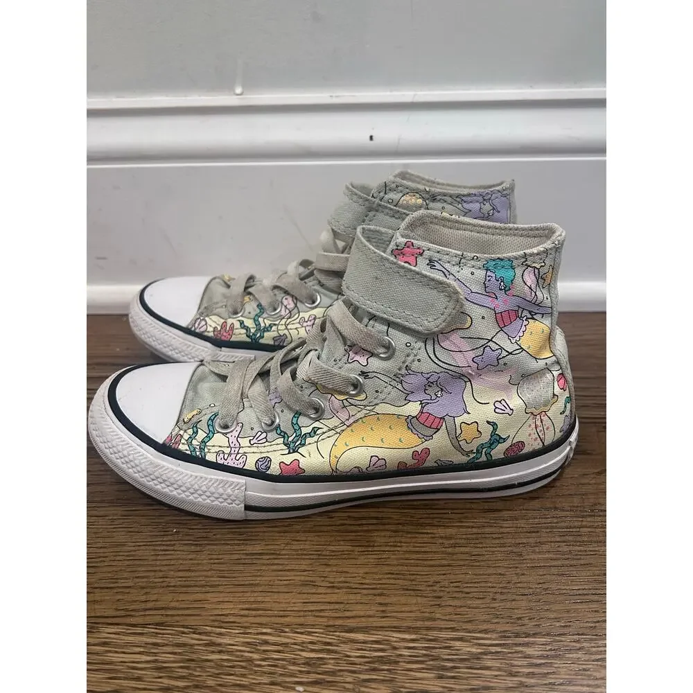 Converse Chuck Taylor Majestic Mermaids Hi-Top Sneaker Girl Sz 1 Back to School